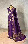 VioletChanderi silk cotton Saree - PBRFA2A