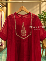 Maroon organza Antifit outfit-PBRANTI4
