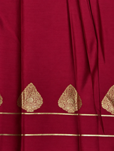 Maroon crape silk saree - PBRNAK2M