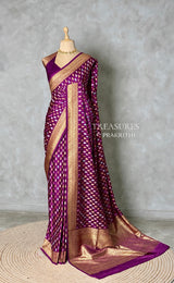 Magenta Satin silk Saree - PBRKIV6B