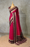 Dark pink and Wine Crepe silk saree- PBRSB3I