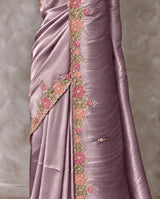 Lavender soft tissue silk Designer saree- PBRCK6D