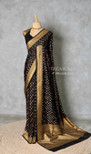 Black Satin silk Saree - PBRKIV6D