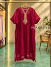 Maroon organza Antifit outfit-PBRANTI6