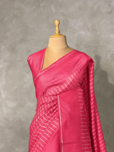Dark pink semi tusser silk saree - PBRSS2E