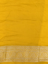Yellow Banarasi Georgette Saree - PBRH2DN