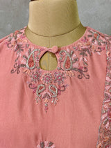 Pink premium velvet salwar set - SLV08