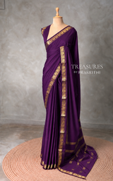 Violet mysore crepe Silk Saree - PBRMJ1M