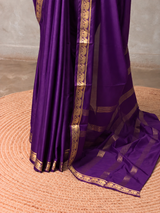 Violet mysore crepe Silk Saree - PBRMJ1M