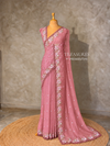 Mauve pink Organza Designer saree- PBRCK7E