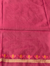 Maroon Chanderi silk cotton Jamdani woven saree- PBRJ8