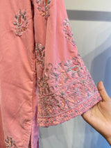Pink premium velvet salwar set - SLV08