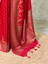 Orange and rani pink Georgette saree- PBRSB1J