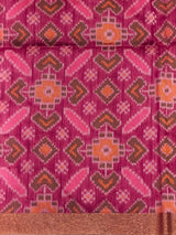 Lotus Pink Chanderi Silk cotton saree- PBR60Jj