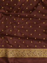 Coffee Brown soft Gajji silk saree- PBRNAK5C