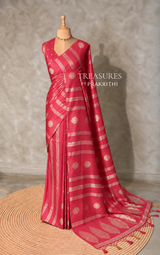 Pink Banarasi Satin silk Saree - PBRMM6H