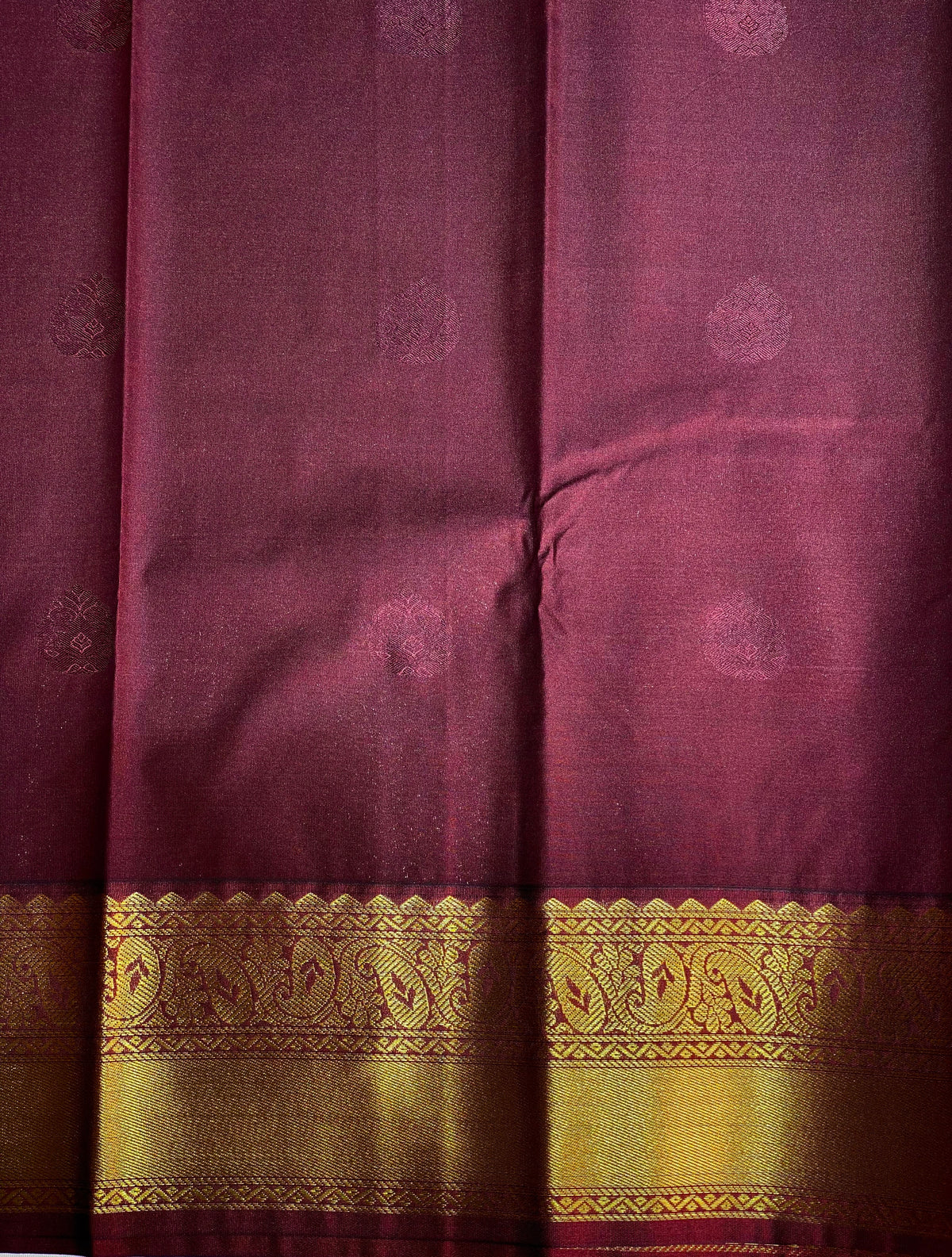 Off white and Purple kanchipuram silk saree- PSSR199
