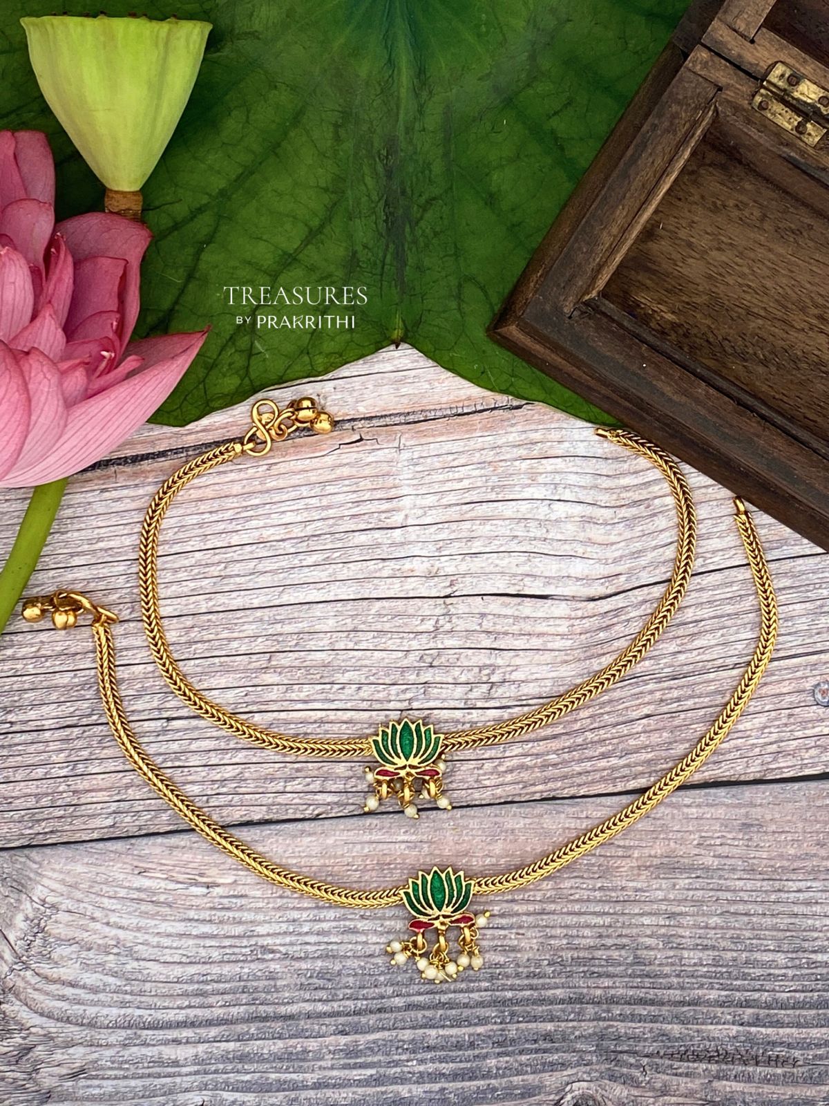 Vaibhavi Lotus Anklet - JA1