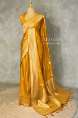 Yellow Viscose Silk Saree - PBRATH5A