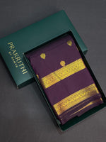 Deep Purple kanchipuram silk saree- PSSR201