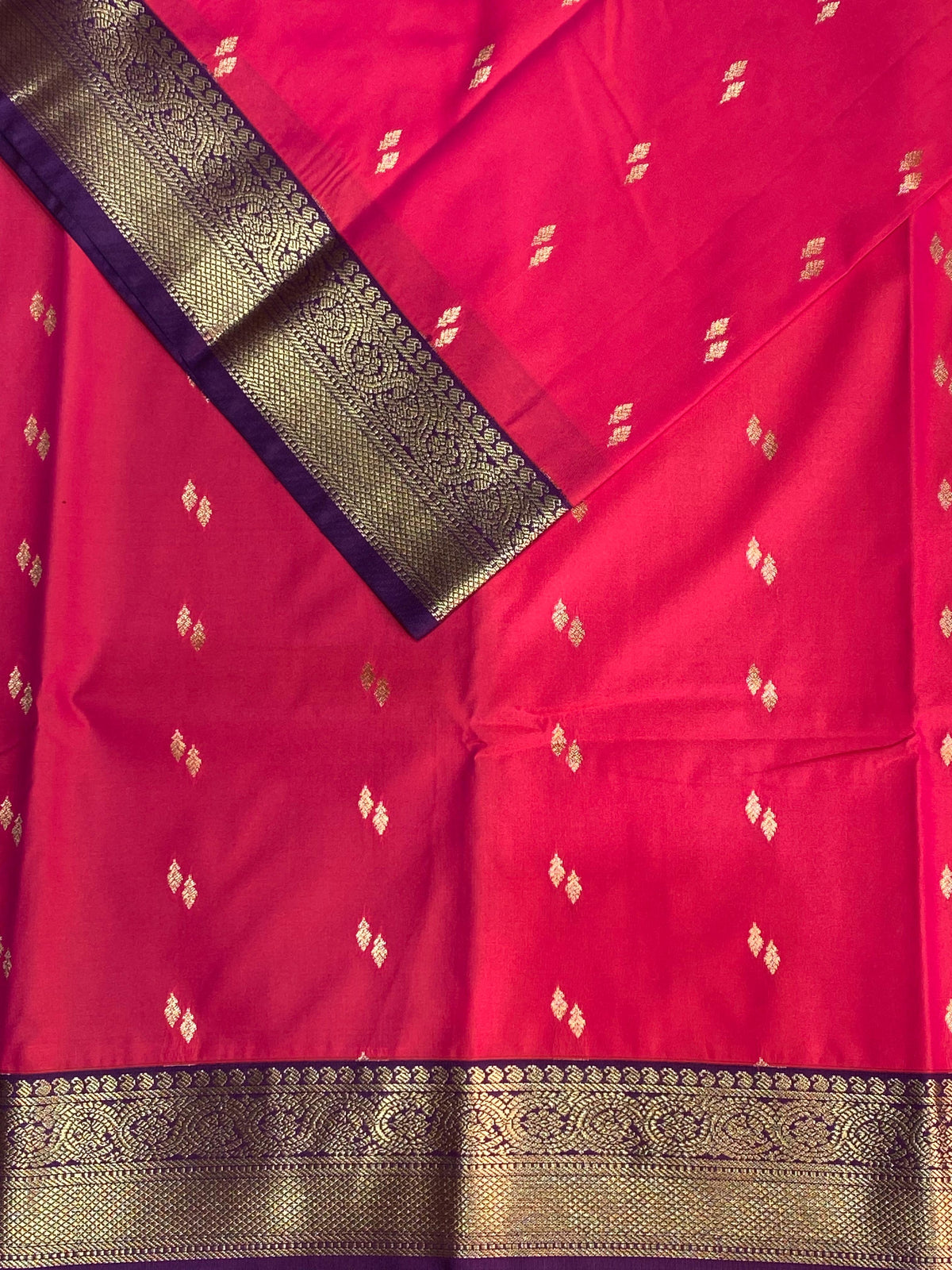 Magenta and Purple kanchipuram silk saree- PSSR200