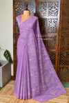 Lavender Turkish organza silk saree- PBR43A1