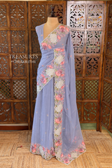 Lavender Crush Georgette Saree - PBRCHAND1C