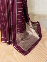 Deep wine soft Gajji silk saree- PBRNAK5A