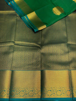Green and blue silk saree- SS4