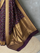 Deep Purple Satin silk Saree - PBRKIV6C