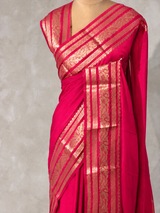 Rani Pink mysore crepe Silk Saree - PBRMJ10