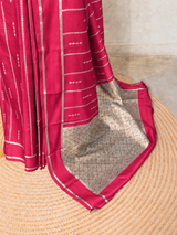 Dark Pink soft Gajji silk saree- PBRNAK5H