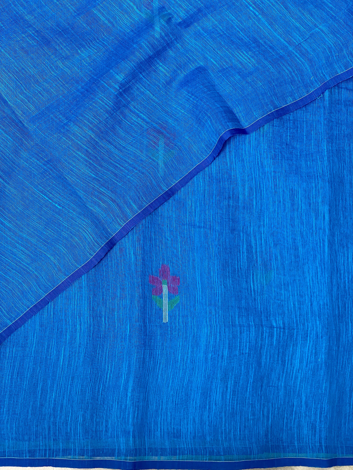 Blue cotton silk saree- PL14