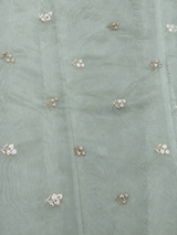 Pastal blue and goldorganza silk saree- PBR43G1