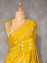 Yellow soft Gajji silk saree- PBRNAK5G