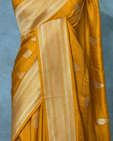 Yellow Viscose Silk Saree - PBRATH5A