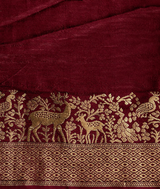 Maroon Viscose Silk Saree - PBRATH8E