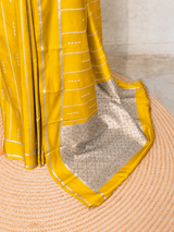 Yellow soft Gajji silk saree- PBRNAK5G