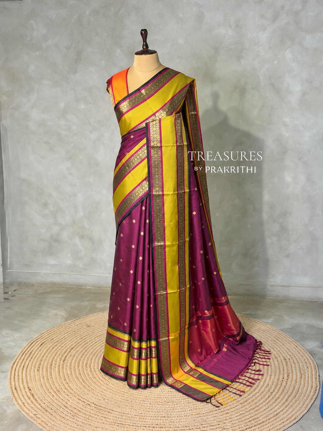 Maroon semi banarasi Saree - PIH105