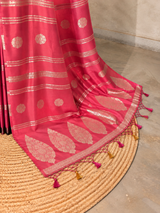 Pink Banarasi Satin silk Saree - PBRMM6H