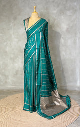 Aqua Blue soft Gajji silk saree- PBRNAK5D
