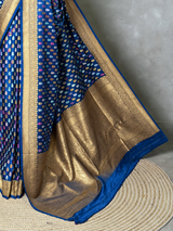 Blue Satin silk Saree - PBRKIV6E