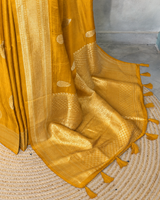 Yellow Viscose Silk Saree - PBRATH5A