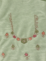 Moss green soft tissue silk Designer saree- PBRCK6B