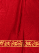 Red Semi Mysore crepe Silk Saree - PBRMJ6F