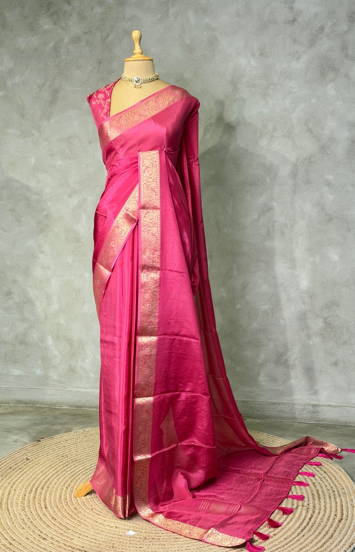 Mauve Pink Pure Viscose Silk Saree - PBRATH4H