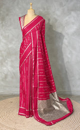 Dark Pink soft Gajji silk saree- PBRNAK5H