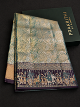 Blue Tissue Kanchipuram saree- PBRIDEL4