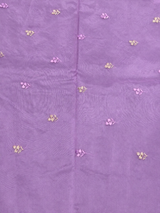 Lavender Turkish organza silk saree- PBR43A1
