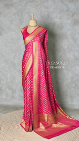 Dark peach Satin silk Saree - PBRKIV6A